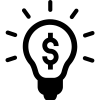 Money Light Bulb Icon